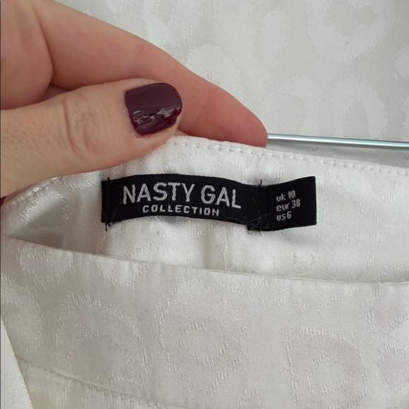 Satin Cheetah White Tie-Front Jumpsuit - Picture 4 of 5